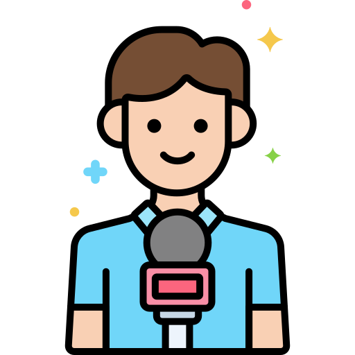 journaliste masculin Flaticons Lineal Color Icône