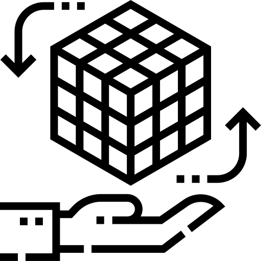 rubik Detailed Straight Lineal Ícone