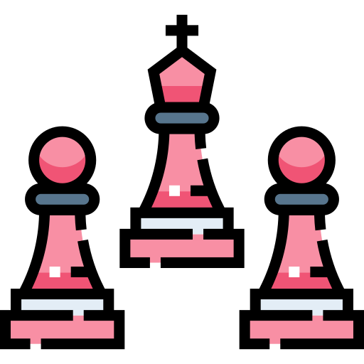 jeu d'échecs Detailed Straight Lineal color Icône