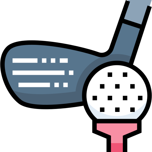 Golfing Detailed Straight Lineal color icon