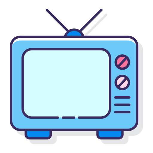 monitor telewizyjny Flaticons Lineal Color ikona