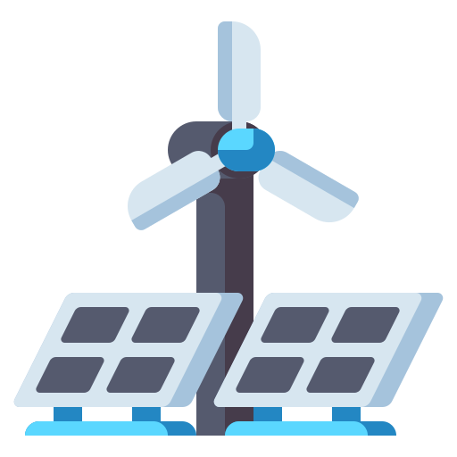 energía renovable Flaticons Flat icono