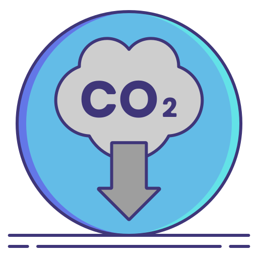 dwutlenek węgla Flaticons Lineal Color ikona
