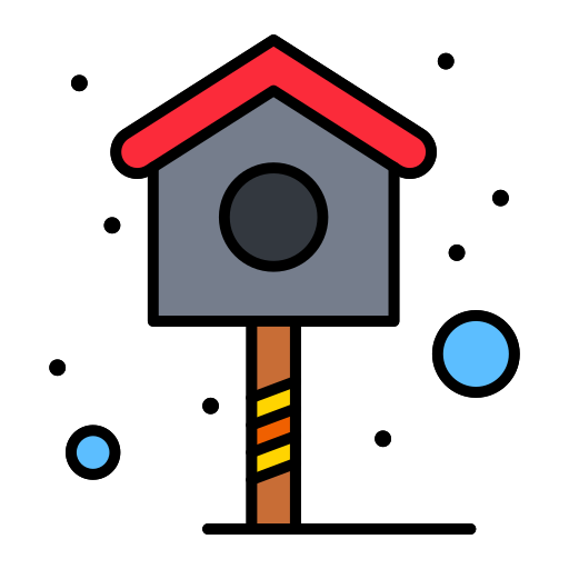 Bird house Flatart Icons Lineal Color icon