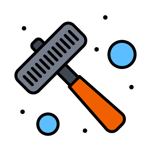 Hammer Flatart Icons Lineal Color icon