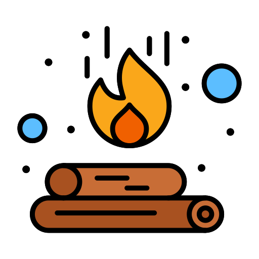 Bonfire Flatart Icons Lineal Color icon