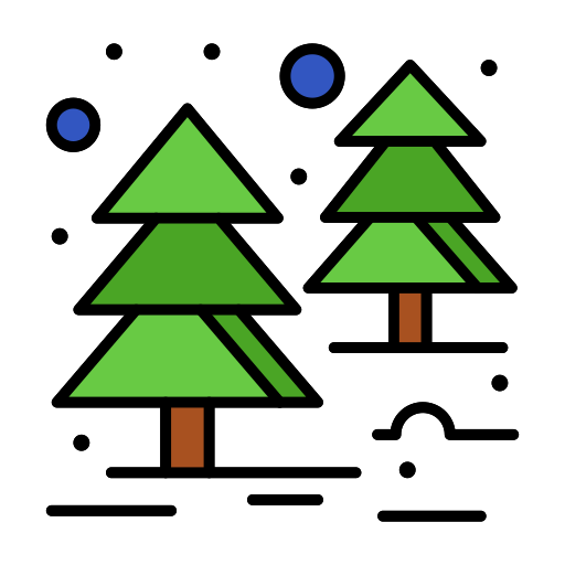 лес Flatart Icons Lineal Color иконка