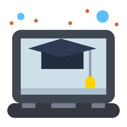 online onderwijs Flatart Icons Flat icoon