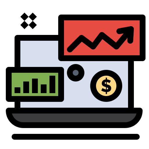 Investment Flatart Icons Lineal Color icon