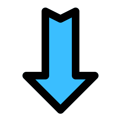 Down arrow Generic Outline Color icon