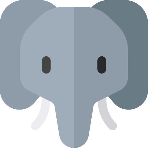 Elefante Basic Rounded Flat icono