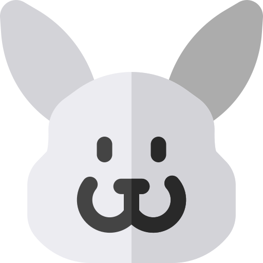 Rabbit Basic Rounded Flat icon