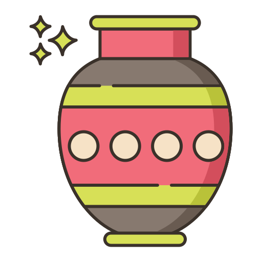 Vase Flaticons Lineal Color icon