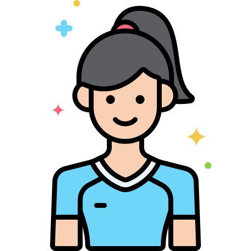 sportlerin Flaticons Lineal Color icon