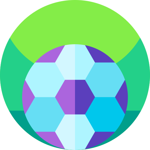 pelota de fútbol Geometric Flat Circular Flat icono