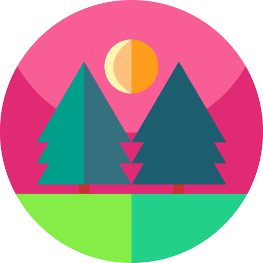 Forest Geometric Flat Circular Flat icon