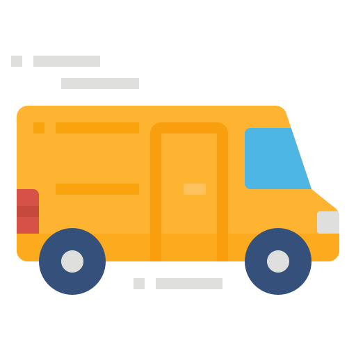 Delivery van Aphiradee (monkik) Flat icon