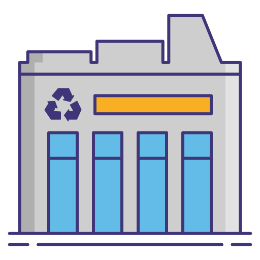 centrum recyklingu Flaticons Lineal Color ikona