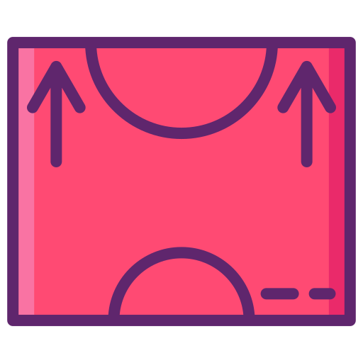 Basketball field Flaticons Lineal Color icon