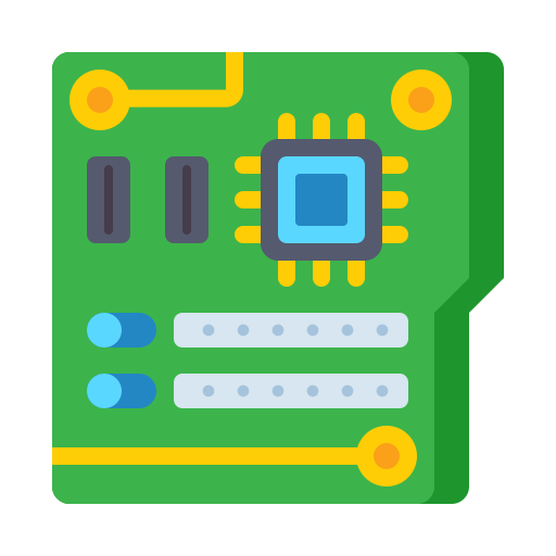 mainboard Flaticons Flat Ícone