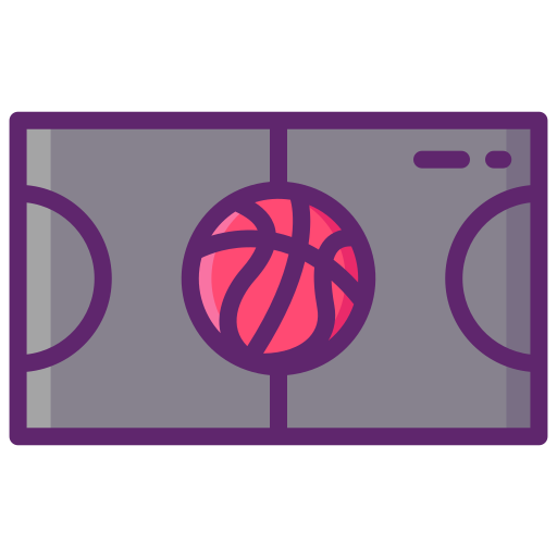 basketbal spel Flaticons Lineal Color icoon