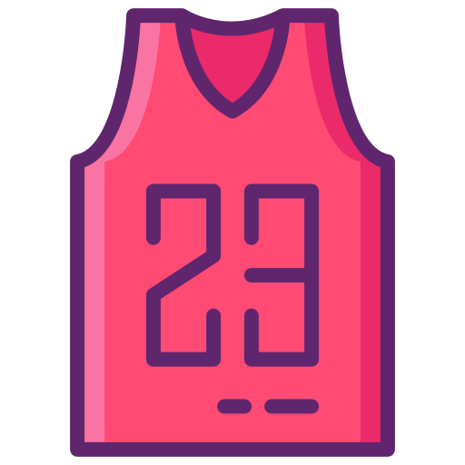 koszulka do koszykówki Flaticons Lineal Color ikona