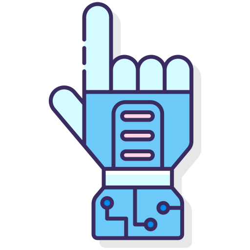Robot hand Flaticons Lineal Color icon
