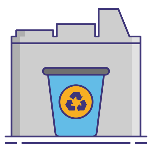 centrum recyklingu Flaticons Lineal Color ikona