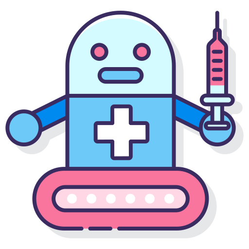 医療ロボット Flaticons Lineal Color icon