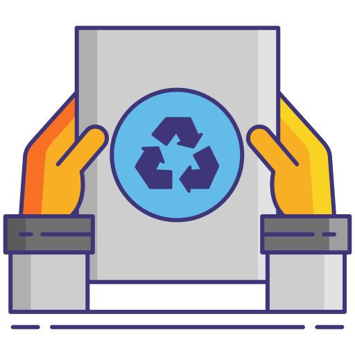 recykling papieru Flaticons Lineal Color ikona