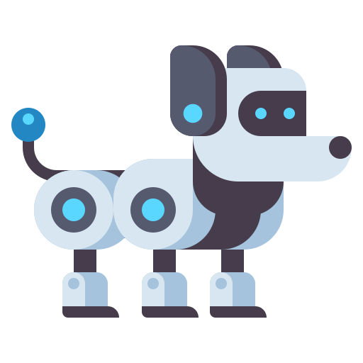 robotyczny pies Flaticons Flat ikona