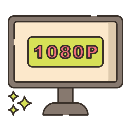 1080p full-hd Flaticons Flat icoon