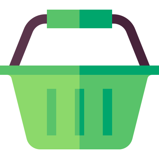 Shopping basket Basic Straight Flat icon