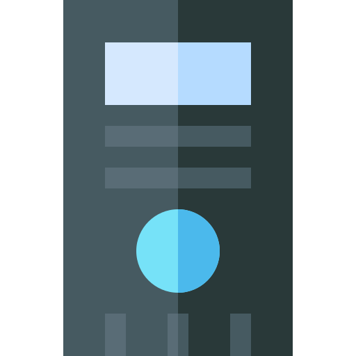 wieża procesora Basic Straight Flat ikona