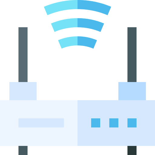 Wifi router Basic Straight Flat icon