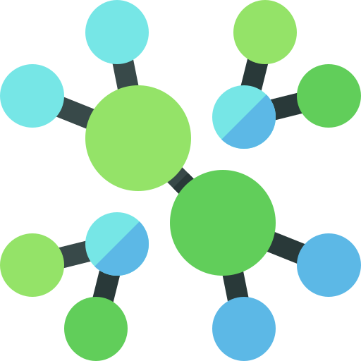 Molecules Basic Straight Flat icon