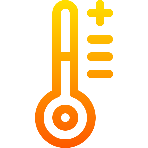 termômetro Basic Gradient Lineal color Ícone