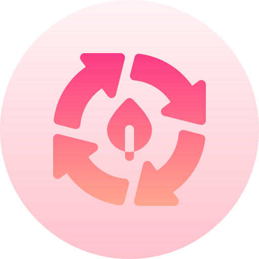 recyceln Basic Gradient Circular icon