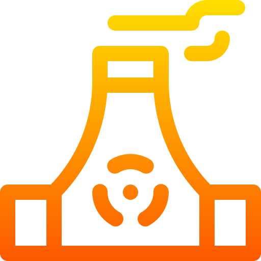 Nuclear plant Basic Gradient Lineal color icon