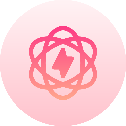 energia atomowa Basic Gradient Circular ikona