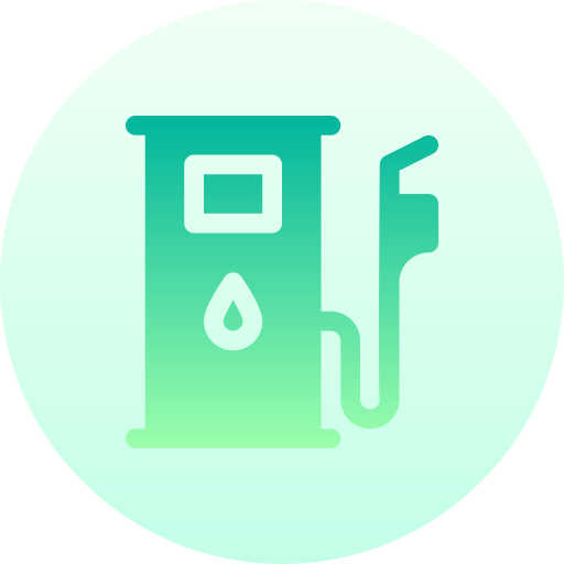 Gas station Basic Gradient Circular icon