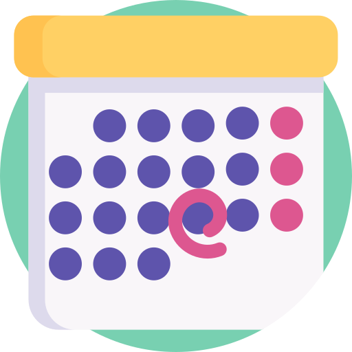 Календарь Detailed Flat Circular Flat иконка