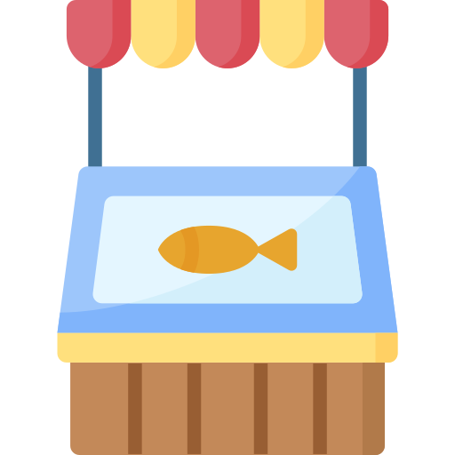 Fish market Special Flat icon
