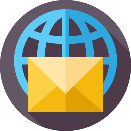 servicio postal Flat Circular Flat icono