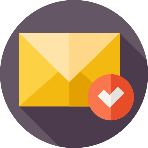 usługi pocztowe Flat Circular Flat ikona