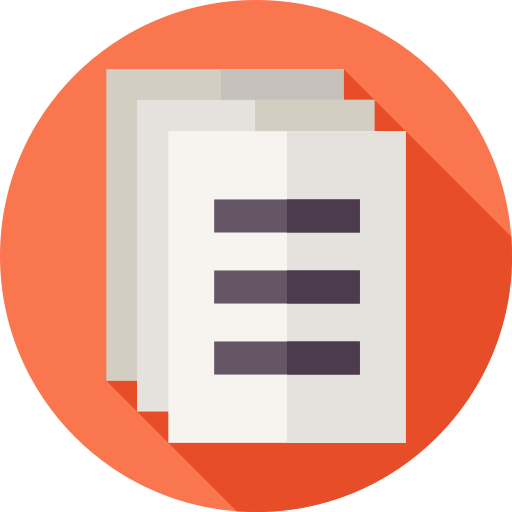 Document Flat Circular Flat icon