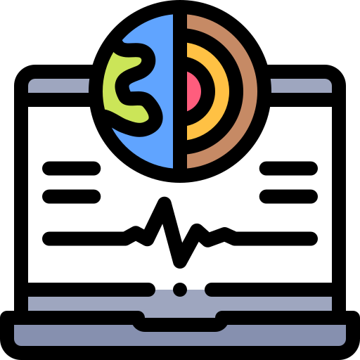 地質学 Detailed Rounded Lineal color icon