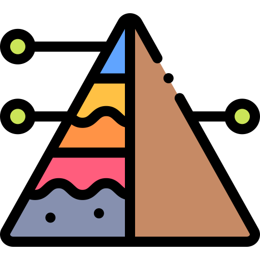 地質学 Detailed Rounded Lineal color icon