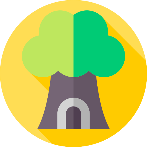domek na drzewie Flat Circular Flat ikona