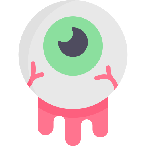 globo ocular Kawaii Flat icono